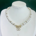Designer Necklace Women Pendant Luxury 18K Gold Plated Crysal Choker Pearl necklace Wedding Party Jewelry Great Shopping 4You