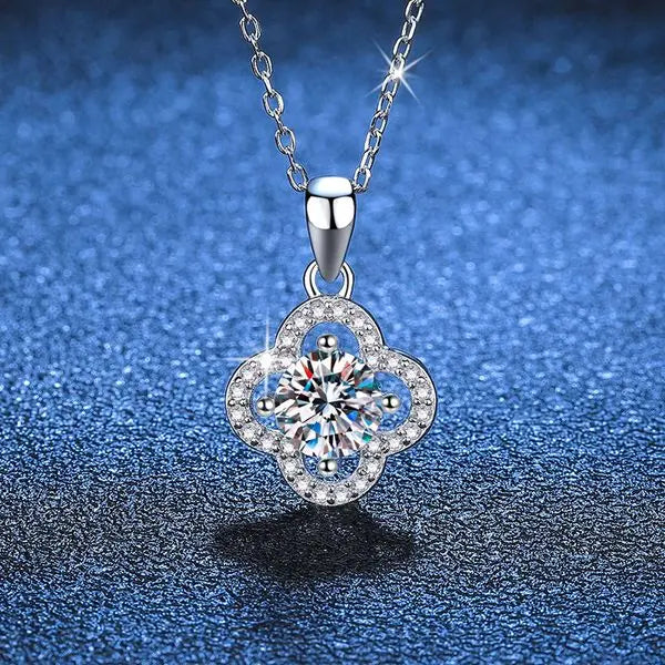 Elegant Women's Accessories: S925 Sterling Silver Necklaces & Pendants Adorned With Realistic Diamond-Like Stones Great Shopping 4You