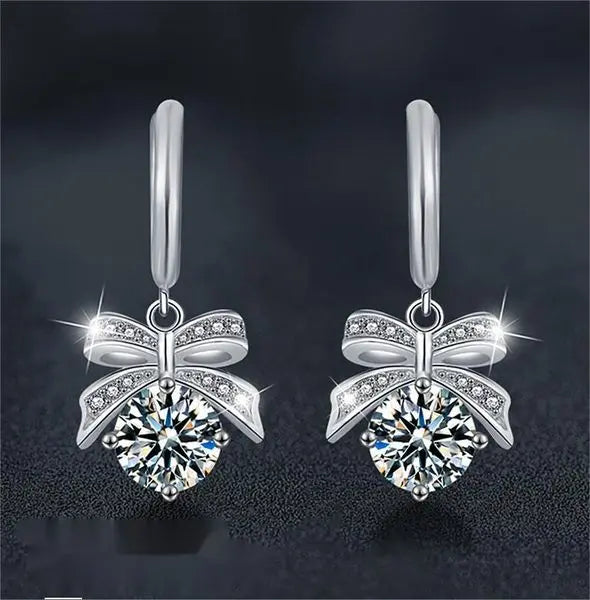 Elegant Moissanite-Studded Sterling Silver Chandelier Earrings Inspired by Nature's Beauty Great Shopping 4You