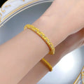 Elegant S925 Sterling Silver Gold-Plated Woven Wheat Stalk Bracelet with Polka Dot Design, Matte Texture, Luxury Braided Cuff for Women Great Shopping 4You