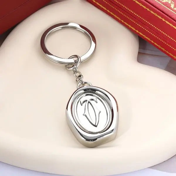 New Luxury Keychain Men's Women's Keyring Classic Brand Unisex Car Key Holders Stainless Steel Keychains Not Fade High Quality Couples Gifts Great Shopping 4You