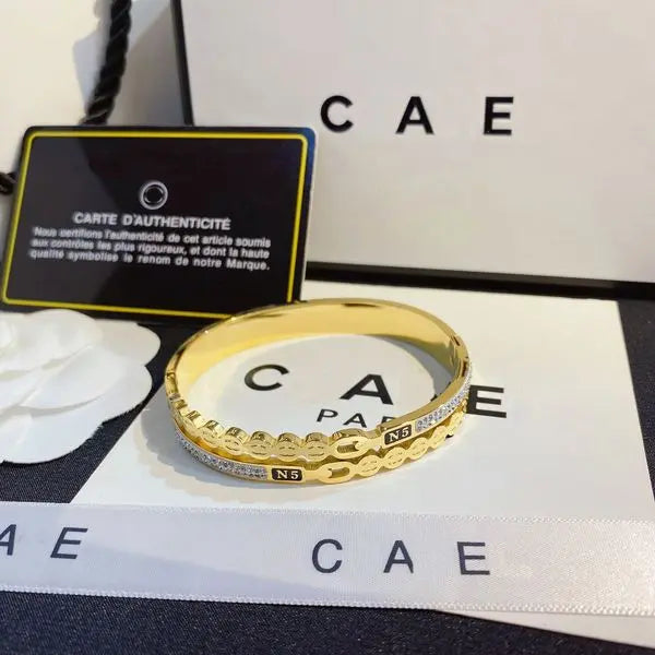 Europe America Fashion Style Bracelets Women Bangle Designer Letter Bracelet Crystal 18K Gold Plated Stainless steel Wedding Lovers Gift Jewelry S260 Great Shopping 4You