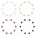 10 Motif Flower Necklaces Designer For Women Stainless Steel Plated Gold Jewelry Woman Mother Of Pearl Four Leaf Clover Necklace Daily Outfit Christmas Gift Great Shopping 4You
