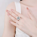 Elegant White Sapphire Alternative Gemstone Bridal Set Featuring a Majestic Royalty-Inspired Ornament Great Shopping 4You