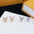 2022 New Fashion Luxury Gold Diamond V Letter Stud Earrings Jewelry Earrings designer for women Party Wedding Earring Jewelry Lover Gift With BOX Great Shopping 4You