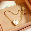 Necklaces Designer Letter Pendant Gold Plated Necklace Bracelet Set Wedding Party Jewerlry Accessories Great Shopping 4You
