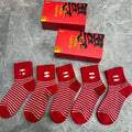Designer 2024 Mens Womens Socks Five Pair Luxe Sports Winter Mesh Letter Printed Sock Embroidery Cotton Man Breathable Mixing Football Basketball Socks Great Shopping 4You