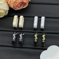 Women's Earrings Designer 18K Gold Plated Stud Earrings Vintage Luxury Enamel Earrings Gold and Silver 925 Sterling Silver Needle Earrings Great Shopping 4You