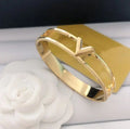 18K Gold Plated Classic Bracelets Women Bangle Luxury Designer Jewelry Crystal Stainless Steel Lovers Gift Bangles Mens Bracelet with Box Great Shopping 4You