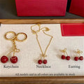 Cherry Series Keychains Entire Collection High-Quality Luxury Brand Designer Metal Luxury Women's Gifts Great Shopping 4You