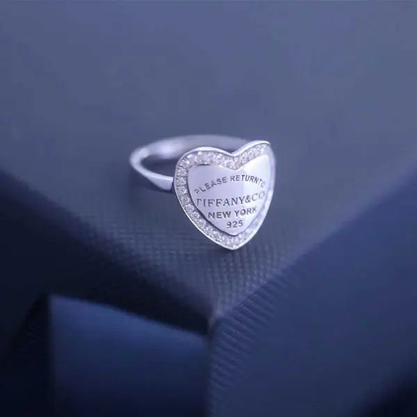 Tiff Ring Designer Jewelry Luxury Fashion jewelry S925 Sterling Silver Edge Love Small Design Personality Gift Girlfriend accessory Great Shopping 4You