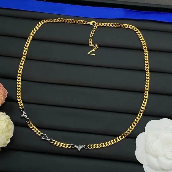 Necklace Designer Crystal Pendant Letter Women Chains Gold Plated Necklaces Choker Wedding Gifts Jewelry Great Shopping 4You