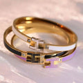 Jewelry Bracelets Cuff Durable Luxury Gold Titanium Steel Bracelet with Fade Resistance Stylish Accessory Gift Idea Great Shopping 4You