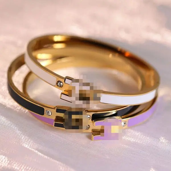 Jewelry Bracelets Cuff Durable Luxury Gold Titanium Steel Bracelet with Fade Resistance Stylish Accessory Gift Idea Great Shopping 4You