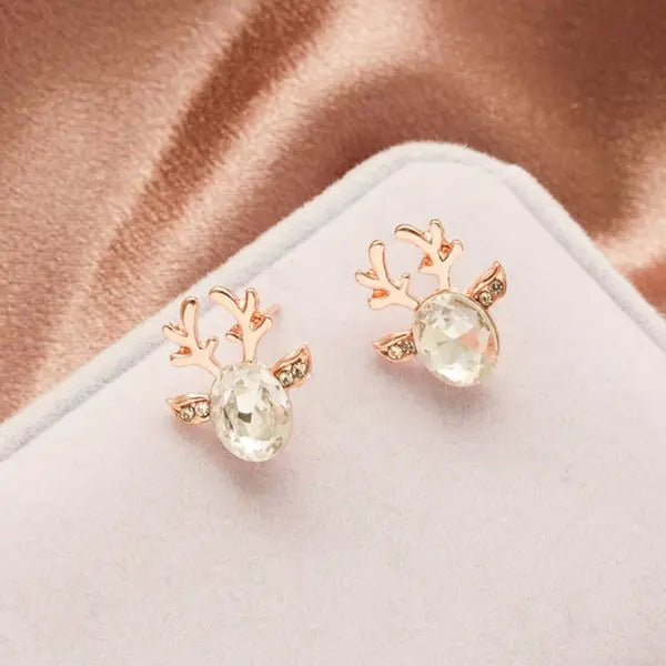 Sophisticated Temperamental Reindeer Crystal Earring Set for Your Charm Collection Great Shopping 4You