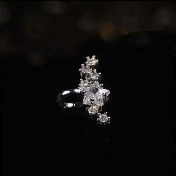 3443 Elegant Diamond Stud Ear Cuff with Piercings Needed Easy Great Shopping 4You