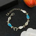 Fashion Designer Necklace Women Letter Link Chain Choker Bracelet 18K Gold Plated Copper Design Brand Jewelry Party Great Shopping 4You