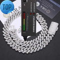 Cubana Hip Hop Jewelry Bling 20mm Sterling Silver 1 Row VVS Moissanite Diamond Iced Out Miami Cuban Link Chain Necklace Great Shopping 4You
