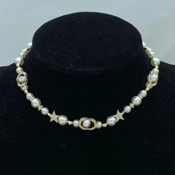 Designer Letter Pendants Pearl Necklaces Choker Womens Wedding Gift Gold Necklace Chains Jewelry Great Shopping 4You
