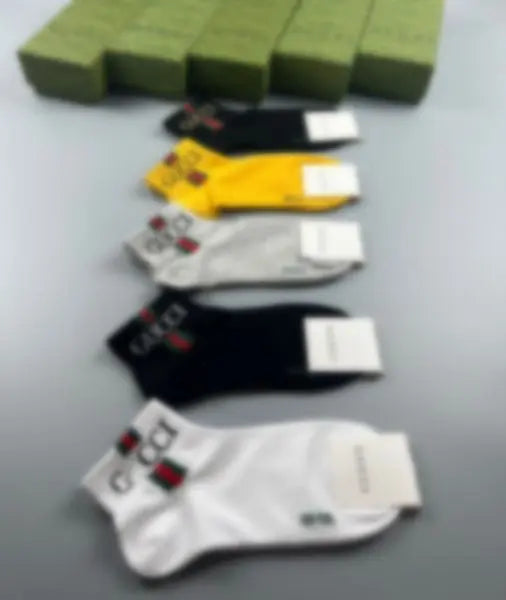 socks Designer Luxury Classic Letter Triangle Fashion Iron Standard Autumn And Winter Pure Cotton High Tube Socks 5 Pairs 2024 elite branded Great Shopping 4You