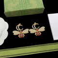 luxury earrings designer Charm small g diamond stud 316L Stainless Steel 18k Gold silver women letter logo engrave earrings girls wedding jewelry 18 Styles Great Shopping 4You