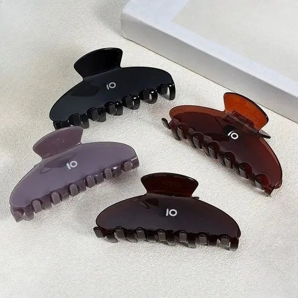 Premium Acetate Hair Claw Clip for Women Sporty Fashion Letter Design Oversized Claw Clip Minimalist American Style Trendy Hair Accessory Multi-Color Available Great Shopping 4You