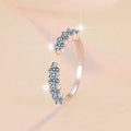 Luxury Single Row Moissanite Eternity Rings Crafted from High-Quality Sterling Silver Alloy | Ideal Gift Item Great Shopping 4You