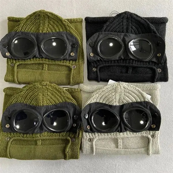 cp beanie bonnet cp Beanie Cp Hat Cp Skull Caps Winter Glasses Cap CP Rib Knitting Lens Beanie Hat Skiing Windproof Great Shopping 4You