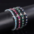Chic S925 Solid Sterling Silver Ladies' Bracelet With Resin Diamonds - Versatile Piece Suitable For Formal Events Great Shopping 4You