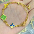Designer Bracelet Women Gold Plated Letter Pendants Gift Wristband Cuff Chain Women Bracelet for Birthday Gift Great Shopping 4You