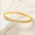 Designer Bracelet Bangle Luxury Jewelry Micro Pave Zirconia Flower Full Pave Minimalist Chic Trendy Unique High End Niche Elegant Bracelet for Women Great Shopping 4You