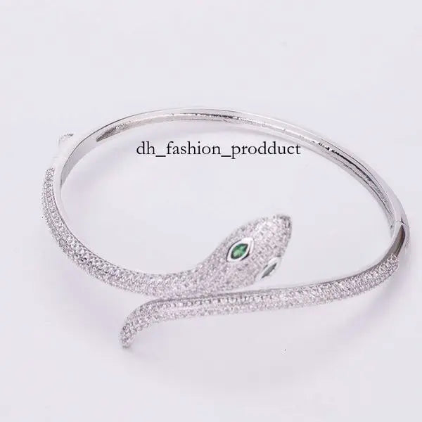 cart cubic Bracelet DHCollections Serpent - Gold/Rose Gold/Silver Plated Snake Jewelry with Stones for Women (17.1cm Inner Circumference) f7b Great Shopping 4You