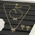 Women's Jewelry Set Holiday Gift Variety Necklace Earrings Bracelet Brooch Designer Jewelry Classic 18K Gold Plated High Quality Christmas Gift Great Shopping 4You