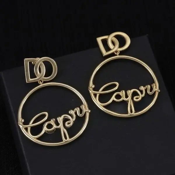 Circle Hoop Earrings Ear Studs Designer Hoop Earrings Luxury Classic Letter Earrings Women Men Earring Brass 18k Gold Earrings Gift Great Shopping 4You