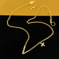 Fashion Necklace Gold Plated Crystal Pendant Designer Letter Women Copper Necklaces Choker Wedding Gifts Jewelry Great Shopping 4You