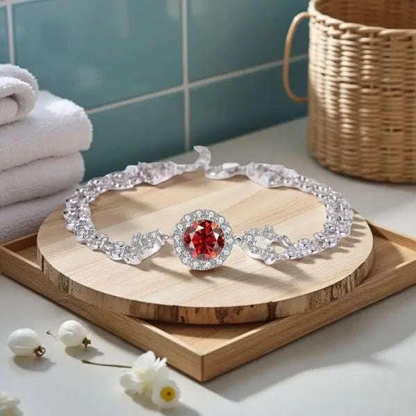 2CT Moissanite S925 sterling silver starry sky bubble bracelet, high-end, light luxury, fashionable and individual rose bubble mat women's bracelet Great Shopping 4You