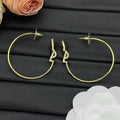Hoop Earrings Designer Diamond Letter Hoop Earrings Women's Luxury 18k Gold and Silver Plated Earrings High-Quality Party Jewelry Gift Great Shopping 4You