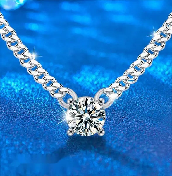 Moissanite Cuban Link Necklace for Men, 925 Silver Chain, No Tarnish, Amazon Bestseller, with Pendant, Luxury Lockets Great Shopping 4You