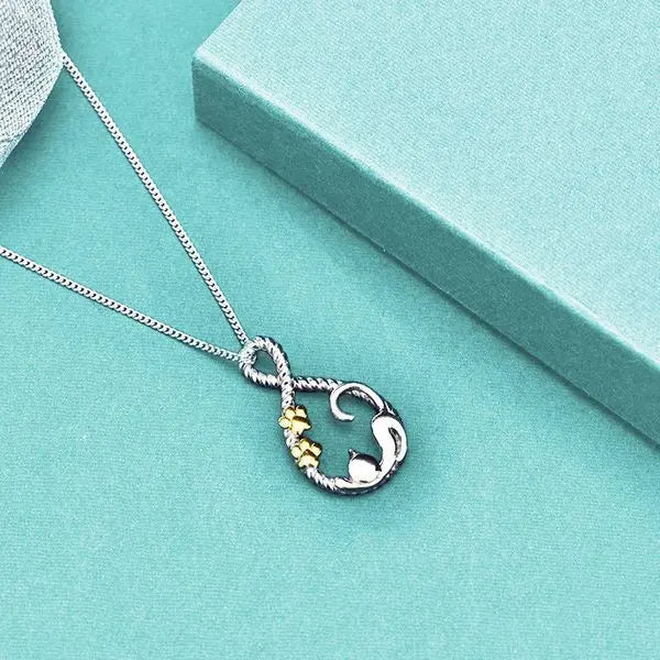 Women's Charming Cats & Flowers S925 Solid Silver Chain Accessory Great Shopping 4You
