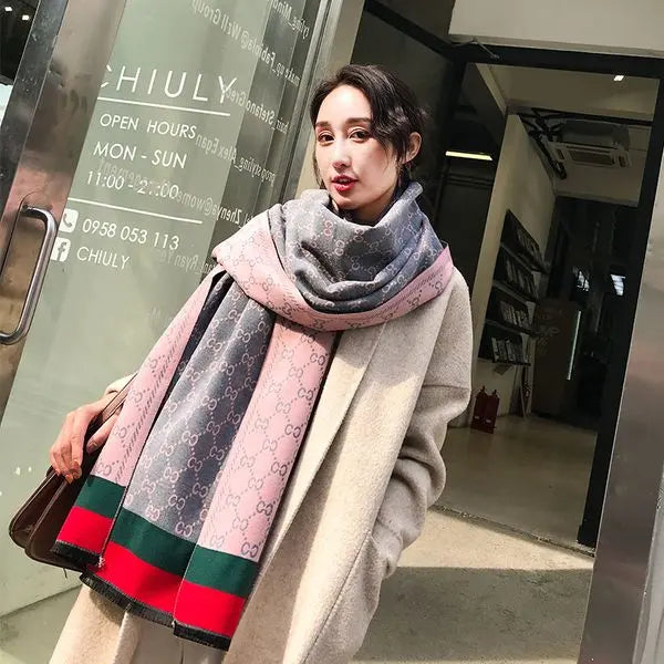 Designer Silk Scarf Air Conditioning Room Shawl Luxury Winter Scarves Female Student Imitation Cashmere Warm Scarf Great Shopping 4You