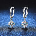 Women's Elegant Moissanite Studs: Platinum-Plated Silver Jewelry Pieces Featuring a Timeless Setting Great Shopping 4You