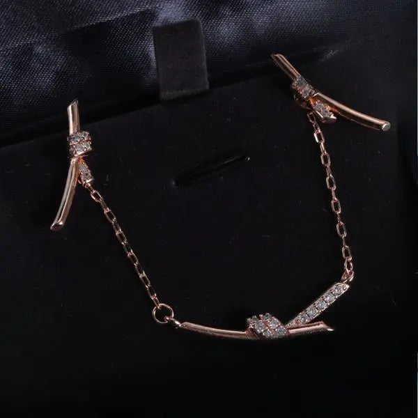 Women's Necklace Earring Designer Twisted Rope Necklace Luxury Jewelry Diamond Necklace and Earring Set 18k Gold Plating High Quality Great Shopping 4You