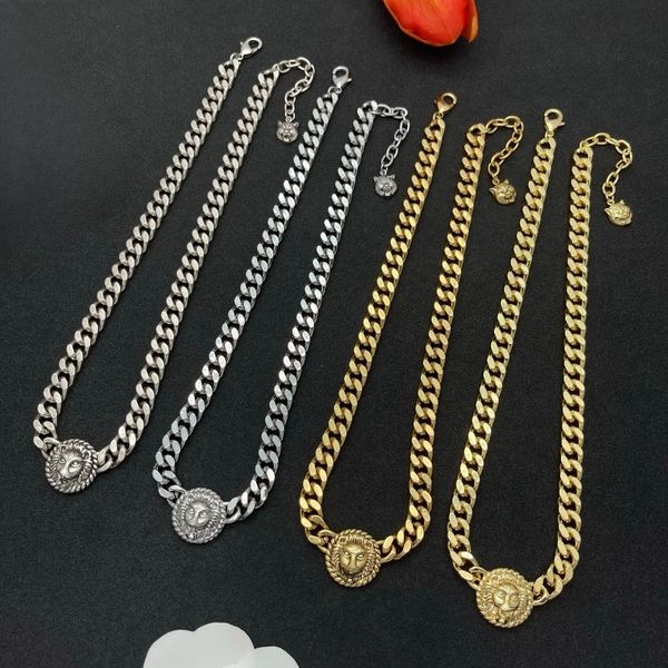 Designer Style Necklace Chains Lion Head Unisex Cuban Link Necklace Vintage Punk Hip-Hop Pendant Chain Necklace Daily Wear European American Fashion Jewelry Great Shopping 4You