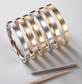 sier for women bracelet Gold Plated 6mm love bangle high quality charm designer gold womens jewelry Great Shopping 4You