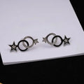 Luxury Charm Women's Earrings Mini Size 18K Gold Plated Silver Diamond Women's Earrings Non Fading Great Shopping 4You