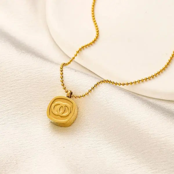 Classics Pendants Necklaces Extravagant Gold Sier Stainless Steel Geometry Fashion Choker Pendant Necklace Beads Chain Jewelry Accessories Christmas Gifts Great Shopping 4You