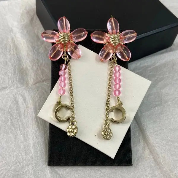 Earrings High Quality Real Gold Brass Copper Letter Pearl Earring Fashion Womens Elegance Wedding Party Jewelry Accessories Great Shopping 4You