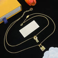 Fashion Women Luxury Designer Necklace Choker Pendant Chain 18K Gold Plated Letter Necklaces High Quality Wedding Jewelry Accessories Great Shopping 4You