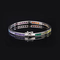 Chic Womans Bangle Made from High-Quality S925 Alloy With Simulated Precious Stones Displaying a Stunning Ombre Effect Great Shopping 4You