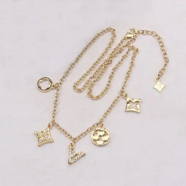 Jewlery Designer for Women love necklace tennis chain moissanite chain gold necklace women accessories clover rope chain choker custom pendant not fade Christmas Great Shopping 4You